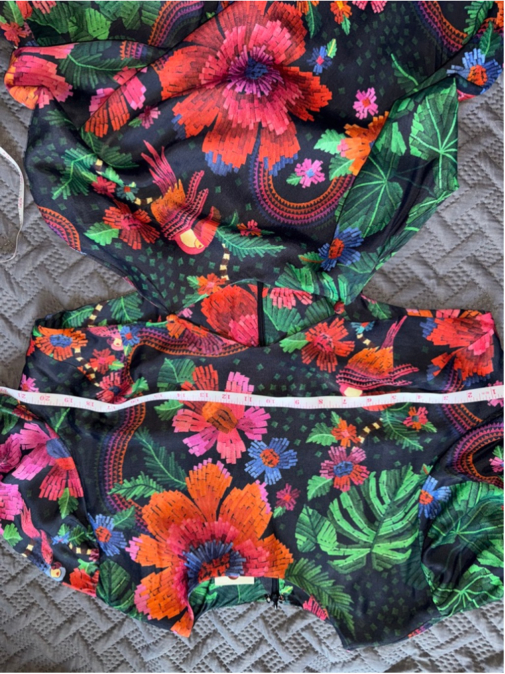 Women's FARM Rio Black Multicolor Floral Cutout Maxi Dress XL - Picture 7 of 7